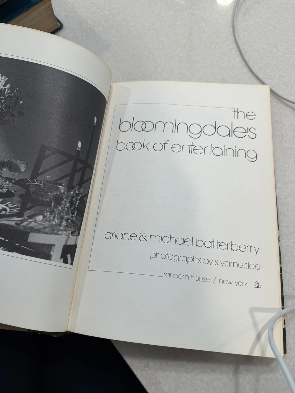 Vintage Bloomingdale's Book of Entertaining - Black & White